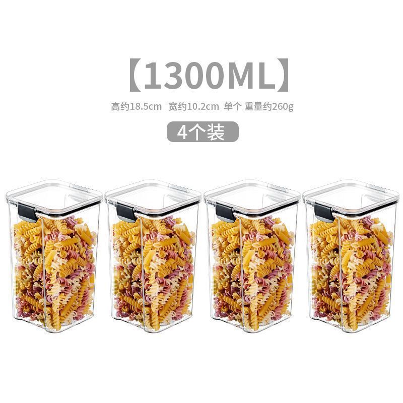 Tanque de sellado de cocina granos almacenamiento de granos tanque de plástico transparente caja de té snack tanque de almacenamiento de productos secos