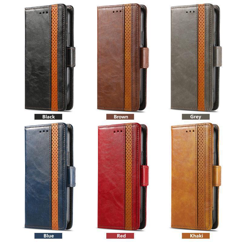 For Samsung A53 Retro Splicing Mobile Phone Case S21 Business Magnetic Flip Wallet S22 Card Protection Leather Case