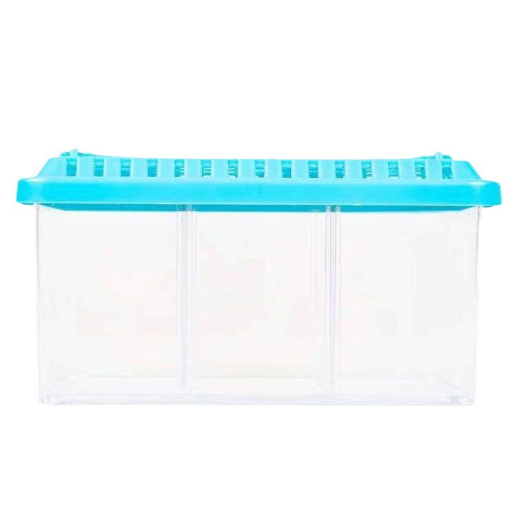 Caja Douyu portátil de tres rejillas deflector de suministro directo de fábrica desmontable multi-funcional pequeño tanque de peces incubadora puesto