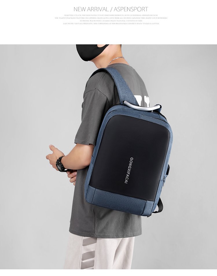 Backpack with large capacity and high-end feel, men's high-end feel, laptop bag, casual business travel bag undefined