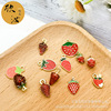 Fruit strawberry, accessory with accessories, cute three dimensional small pendant, handle, bracelet, handmade, Korean style