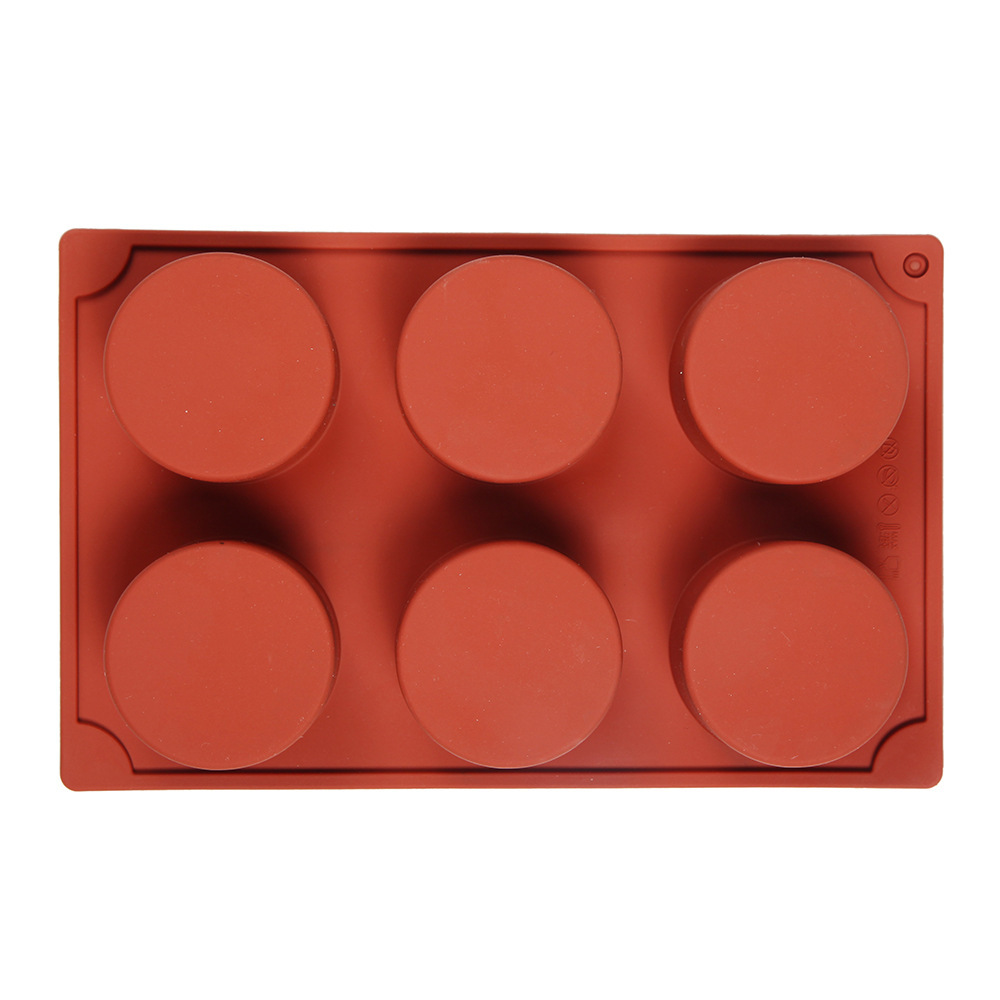 6 con cilindro pequeño 40 molde de silicona pastel helado pudín molde de postre jabón utensilios para hornear