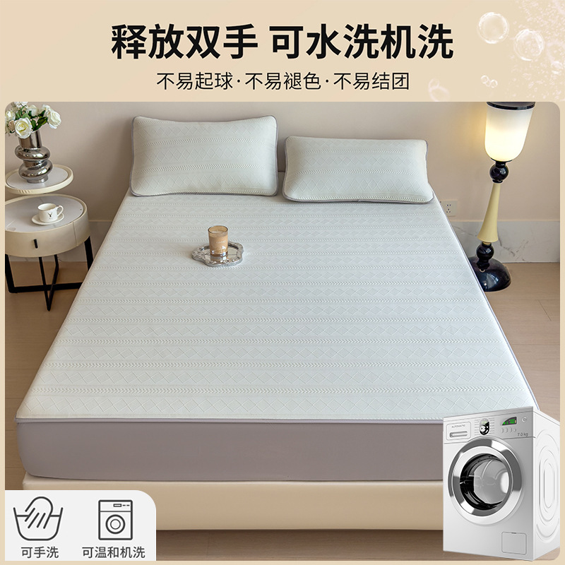 Al por mayor, una sola cubierta de cama de algodón intercalado, cubierta de colchón a prueba de polvo, cubierta de colchón a prueba de polvo, 2025 nuevo