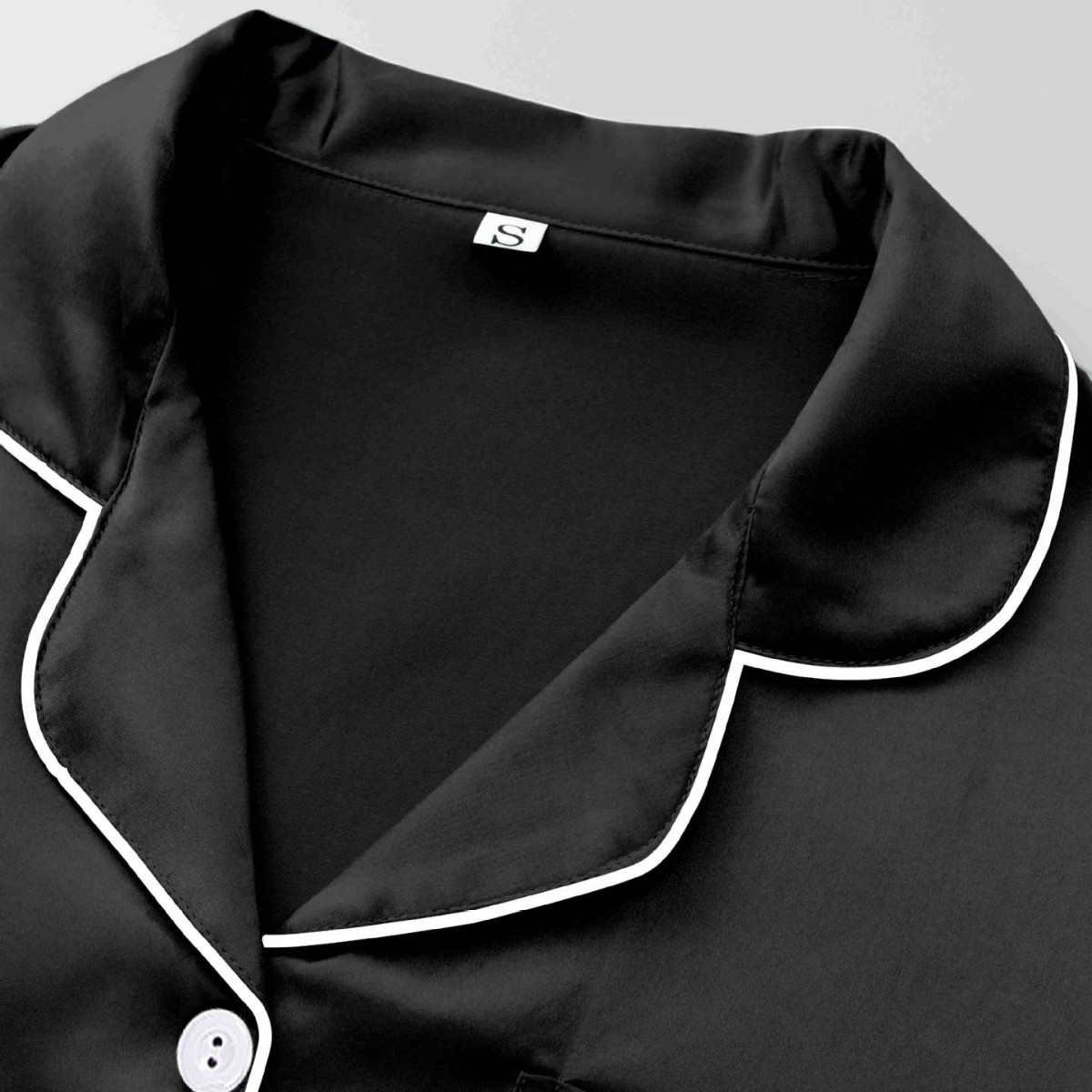 Comercio exterior transfronterizo Seddin pijamas de verano cardigan de color sólido con solapa mangas cortas pantalones largos lisos ropa de casa de mujer estilo francés