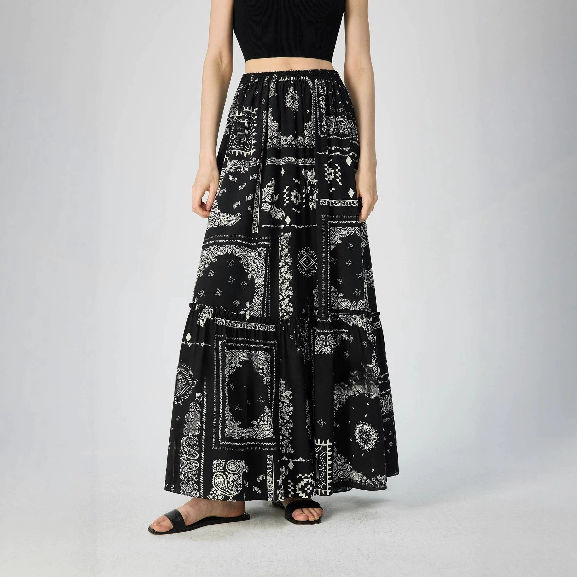 Оригинальная юбка на подтяжках с принтом ROW Wilderness Wave