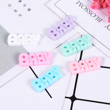 可爱BABY树脂字母牌 手工发夹diy材料包自制儿童 奶油胶饰品批发