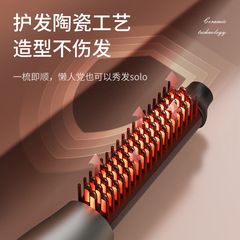 Cross-border new product curl straight two-in-one straightener multi-function hair dryer comb women's home use curling iron straightening plate wholesale