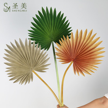 PU扇葵叶手感仿真花芭蕉叶棕榈叶仿真植物插花配叶葵叶浦叶大扇叶