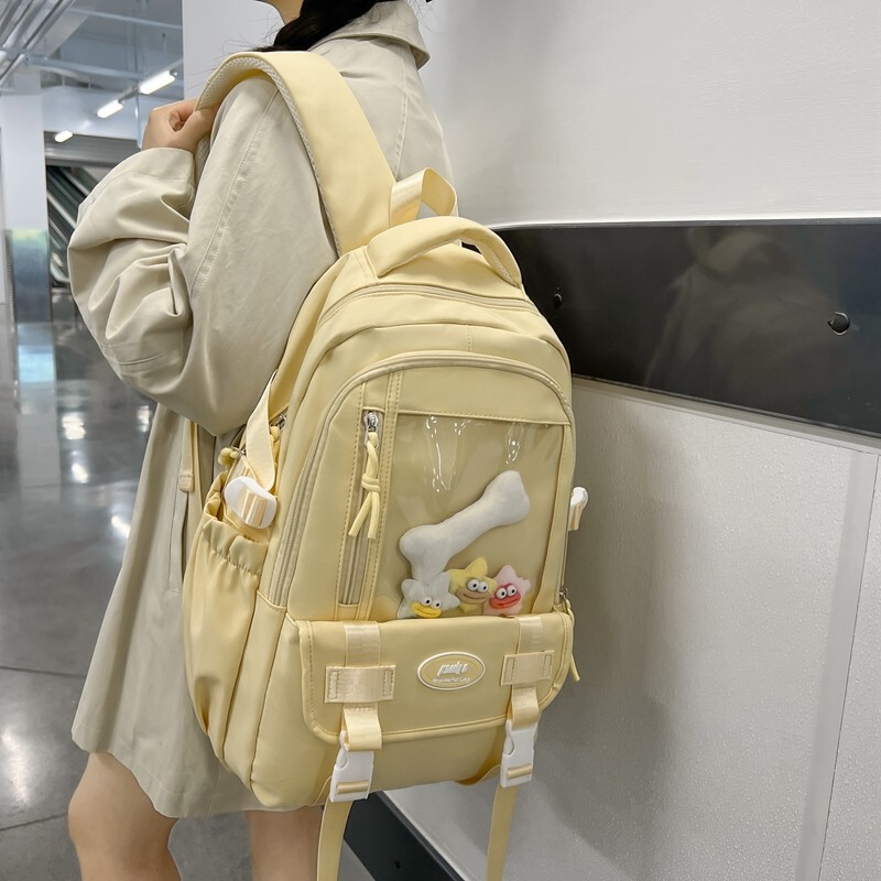 ランドセル 2点セット 新品 大容量 シンプル リュック 日本のキャンパス 万能 女の子 かわいい 高価値リュック|undefined