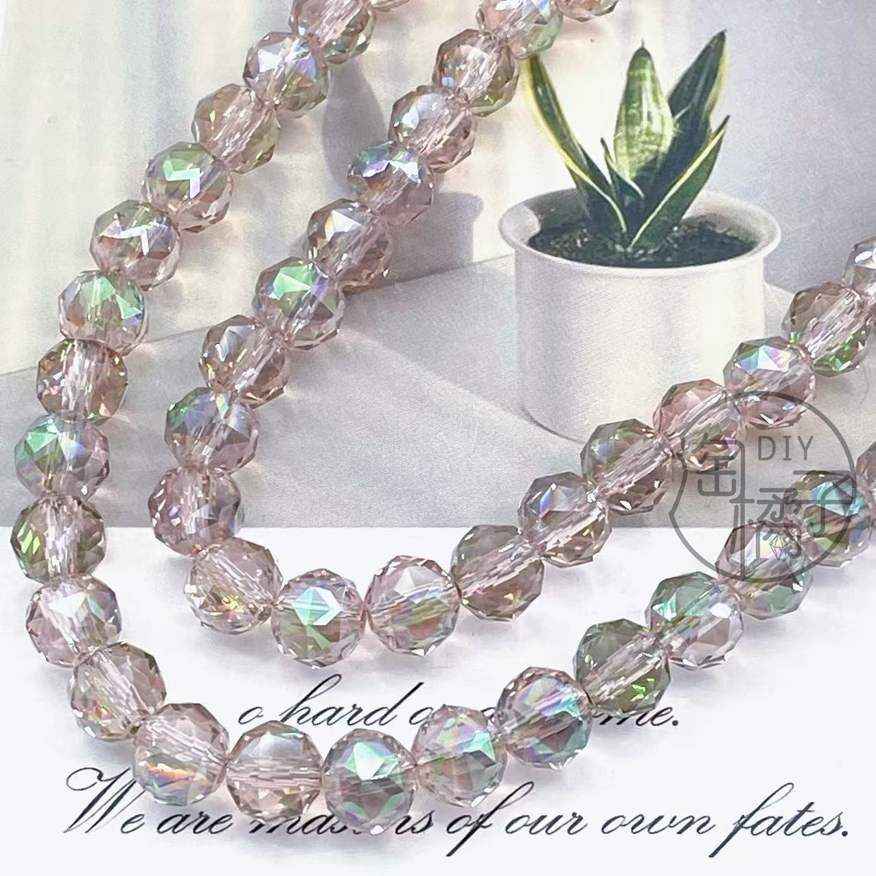 Bola de flores de 8mm Jingjing K9 cuentas sueltas de cristal 64 superficies cortadas con cuentas Accesorios de joyería hechos a mano de bricolaje Pulsera Collar lote suelto image 70