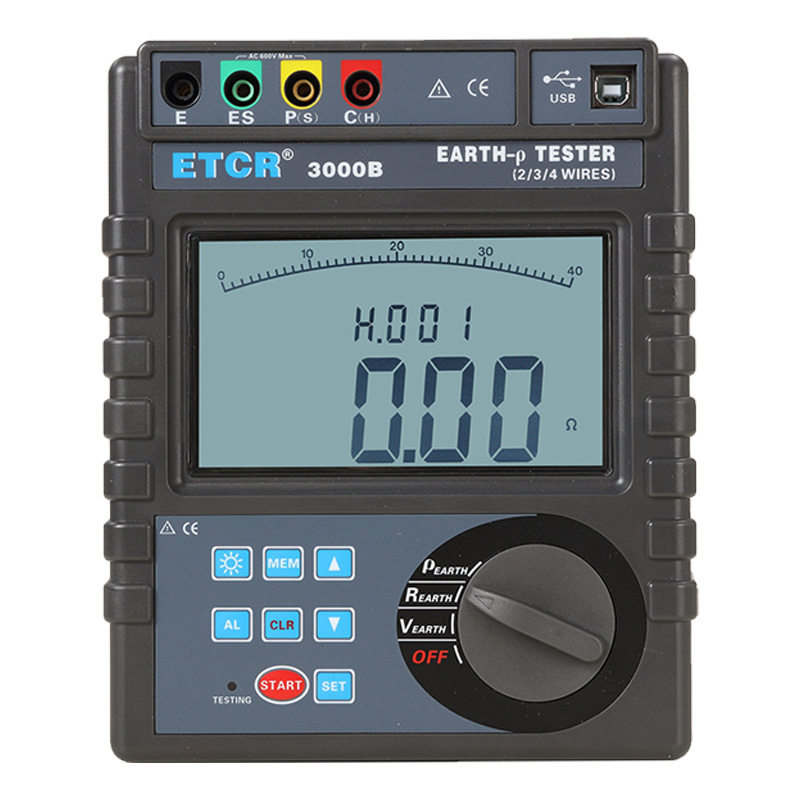 ETCR3000数字式接地电阻测试仪 接地电阻表 防雷接地电阻测试仪