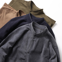 日单男装尾货山系户外双面摇粒绒小立领夹克衫外套男保暖开衫卫衣