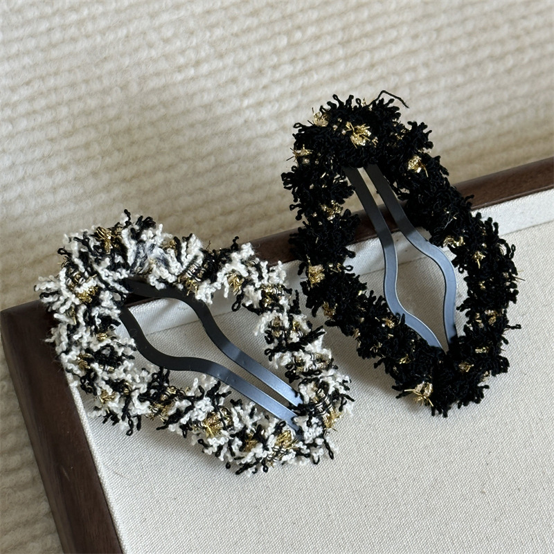 Francouzský temperament atmosféra smysl podzim a zima mrak barva vlna sponka do vlasů přestávka klip Čistá červená ofina sponka do vlasů vlasové doplňky ·_voghion.com