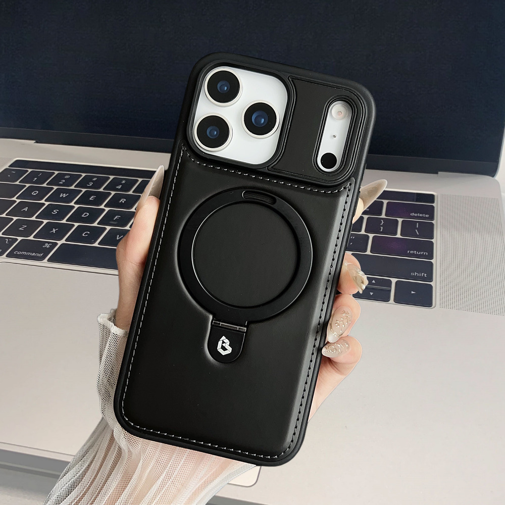Ốp lưng da cao cấp tích hợp giá đỡ cho iPhone 15, 16, 17 Pro Max — 【Đen Cao Cấp】Dòng 17 - Không Lo Lọt Logo, 【Nâu Thanh Lịch】Dòng 17 - Không Lo Lọt Nhãn, 【Gentleman Blue】Dòng 17 - Không Lo Lọt Nhãn, 【Đỏ】Dòng 17 - Không Lo Lọt Nhãn chi tiết 23