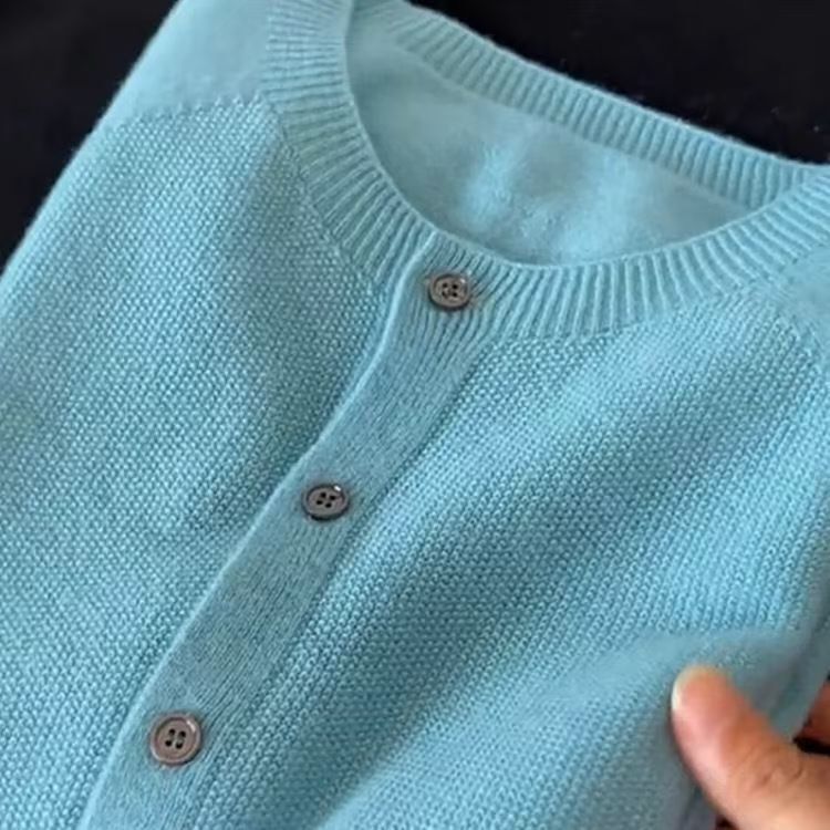 Clearance Sale ~ Cut Label Wool Osmanthus Knit Cardigan for Women, New Spring and Autumn Loose Sweater Coat