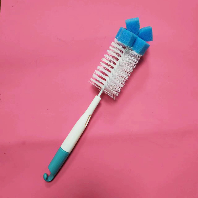 Biberón cepillo de limpieza esponja Copa cepillo pezón cepillo dos en uno traje de cepillo de limpieza sin ángulo muerto cepillo de eliminación de manchas de té