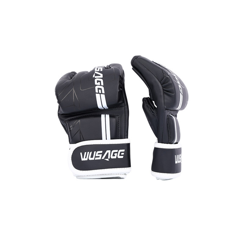 Adult half-finger Sanda Muay Thai fighting gloves, mixed martial arts Sanda training five-finger punching bag gloves, custom-made according to your design