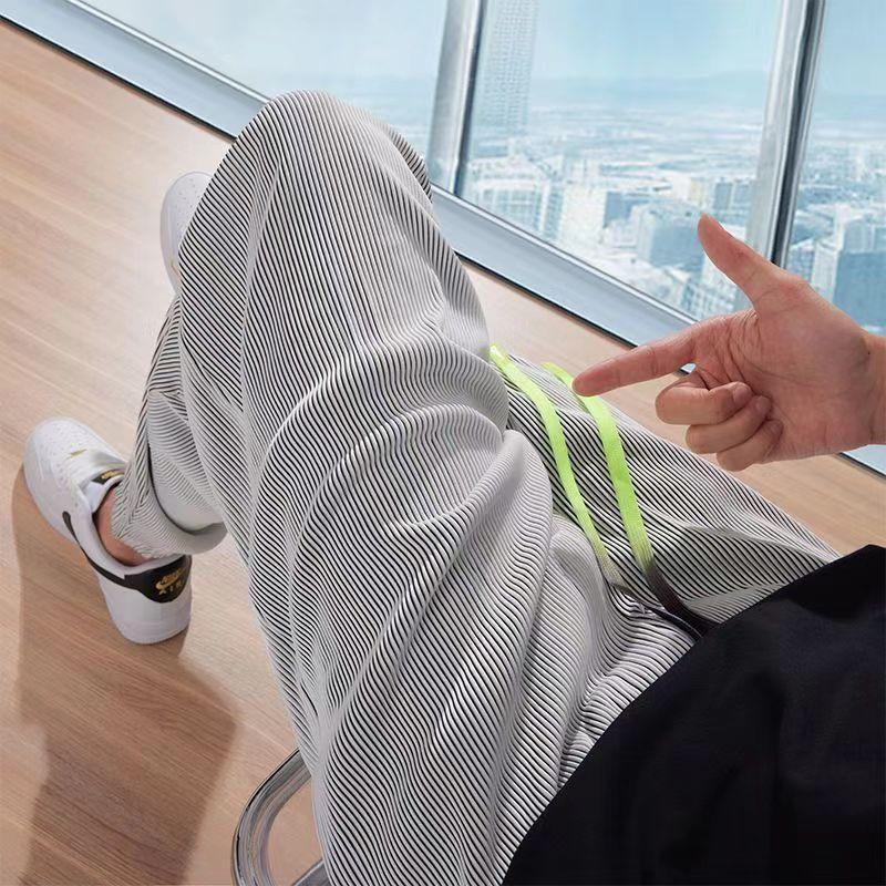 [Ice Silk/Elastic/Breathable] Summer Thin Ice Silk Pants Men's Casual Pants Breathable Loose Quick-drying Sports Pants