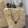 Retro zirconium stainless steel, brand necklace, fashionable accessory, European style, golden color, light luxury style