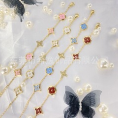 跨境热卖通体钛钢滴油手链链条轻奢女高级感18K真金简约不掉色
