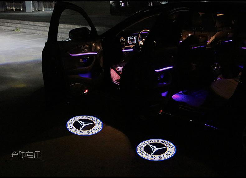 Suitable for Mercedes-Benz welcome lamp e-class 200/260l/300l/c-class/a-class glcglb door modified projection lamp