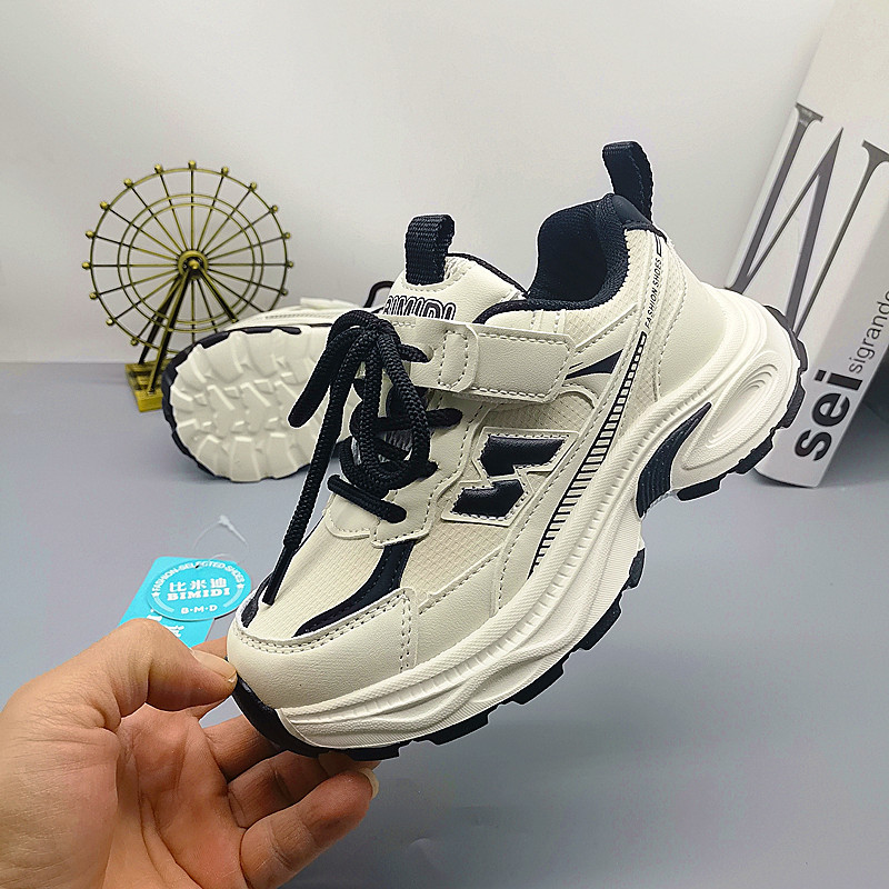 Bimidi cuero 2025 zapatos de correr nuevos zapatos de correr de otoño zapatos de niños zapatos de niños zapatos deportivos de niños mayores zapatos de padres estudiantes