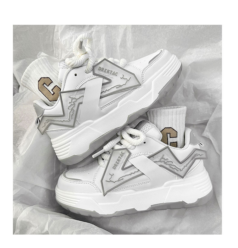 Nuove scarpe da ginnastica alla moda per coppie con pane a vita alta con suola spessa Scarpe da corsa casual per studenti di minoranza cinese-chic_voghion.com