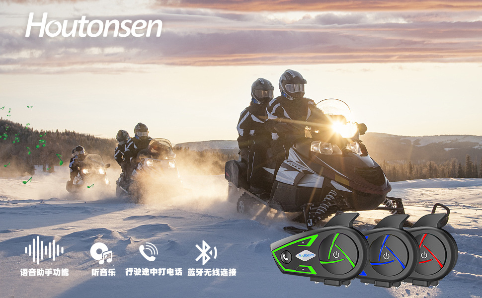 S3 Motorcycle Helmet Bluetooth Headset Wireless for Riding