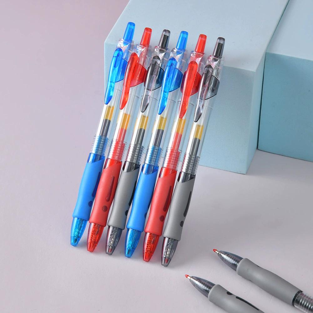 Гелевая ручка 1008, черная и красная ручка для подписи, канцелярские принадлежности для офиса и учебы, портативная быстросохнущая чернила