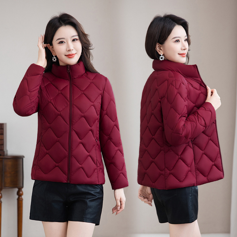Coreano de otoño / invierno 2025 nueva moda de gran tamaño grueso chaqueta de algodón caliente cuello holgado chaqueta de algodón universal chaqueta negra image 2
