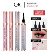 QIC Qini Color 36H Водонепроницаемая подводка для глаз со звездами Быстросохнущая Водостойкая Подводка для глаз без цвета оптом