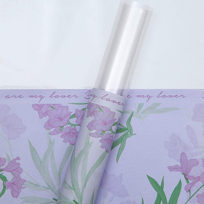 Bolsa de embalaje de flores de San Valentín al por mayor floristería arte floral material de bricolaje opp celofán impermeable bolsa de un solo haz de flores