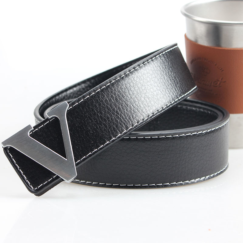 V buckle black h body silver buckle