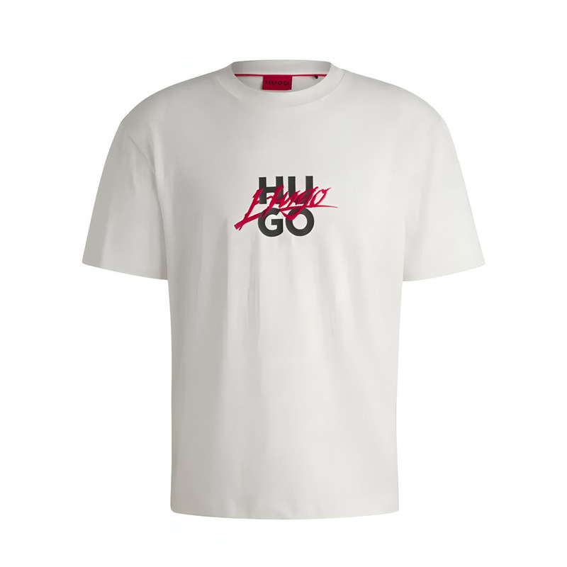 260g Heavyweight European-Style Versatile Short-Sleeve Simple Russian Casual T-Shirt Summer New Print American-Style Ins