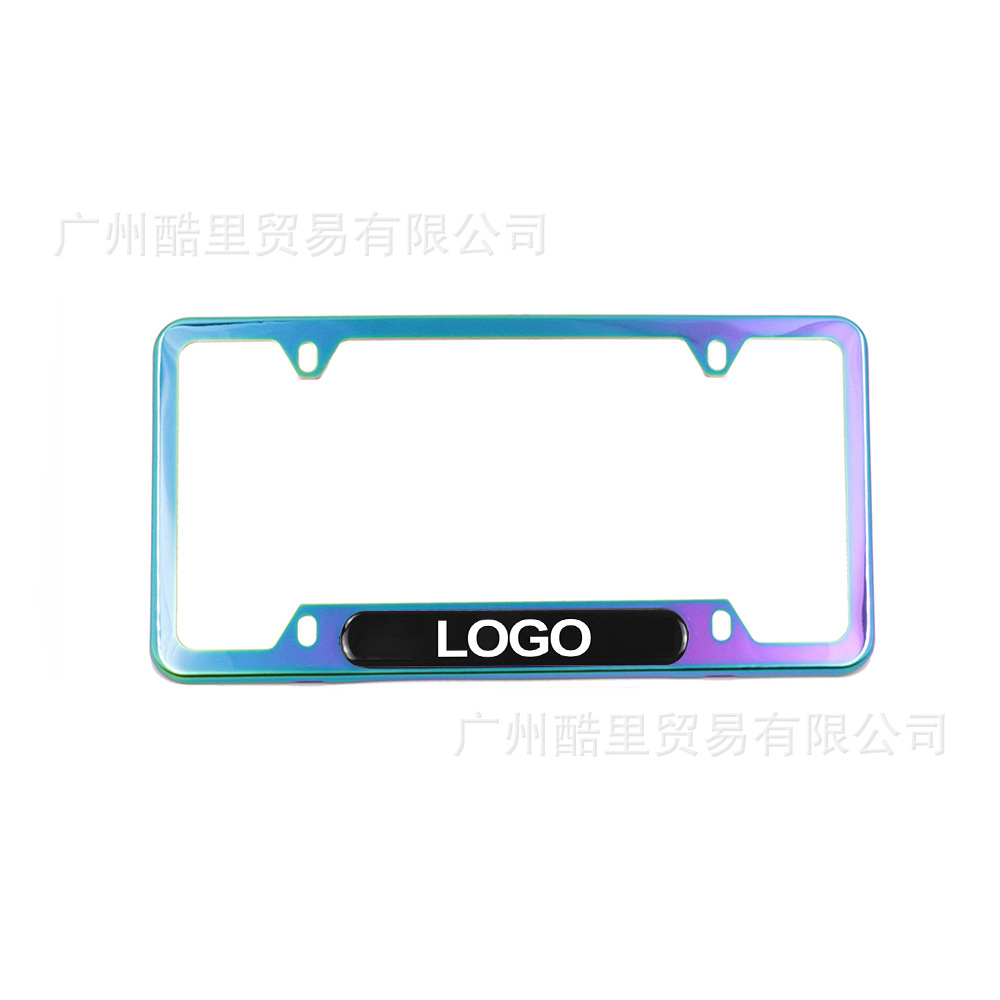Hot-Selling American Standard License Plate Frame, Thickened Stainless Steel Aluminum Alloy Carbon Fiber License Plate Frame, American License Plate Frame with the Option to Add Logo