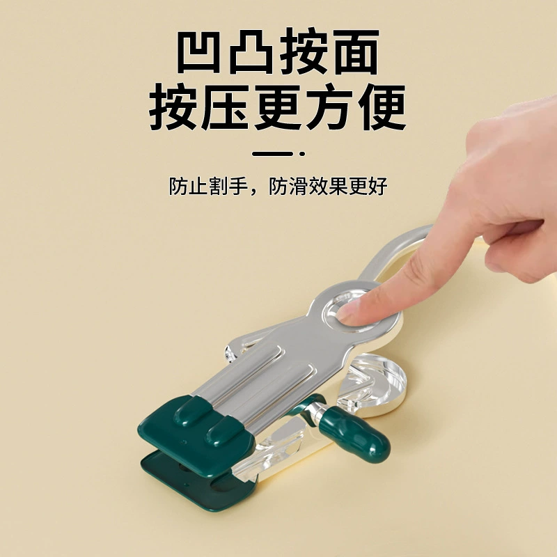 Cross-border popular three-character hook long tail clip hook clip kitchen office with hook dipped plastic non-marking clip