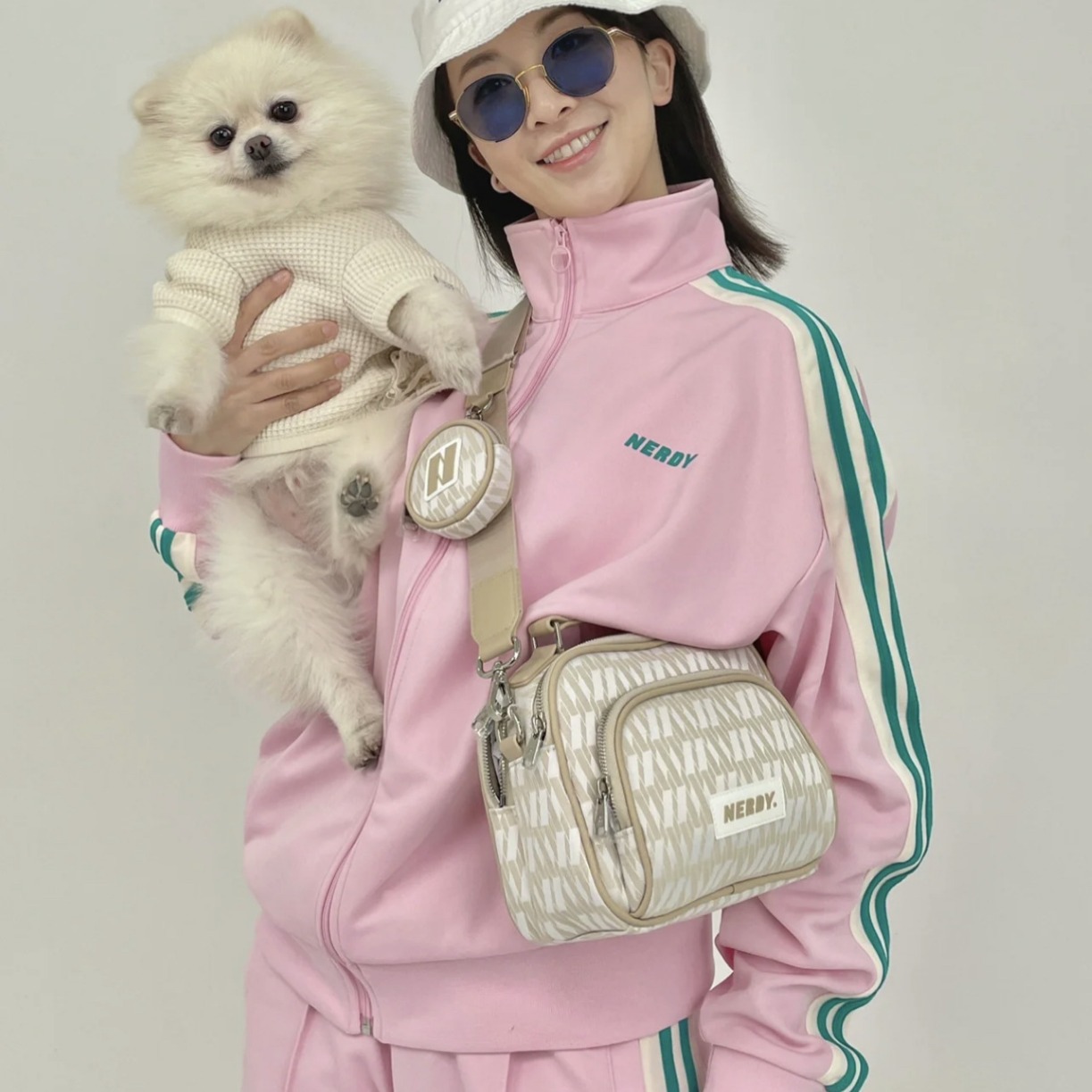 Nerd Korean Trendy Brand Macaron Sports Suit Women's Jacket Casual Loose Men and Women Couple 2023 Autumn and Winter New Style