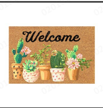 Alfombra de piso de dibujos animados de comercio exterior transfronterizo amazon deseo estera de piso de navidad decoración de vacaciones estera de regalo estera de la puerta del hogar