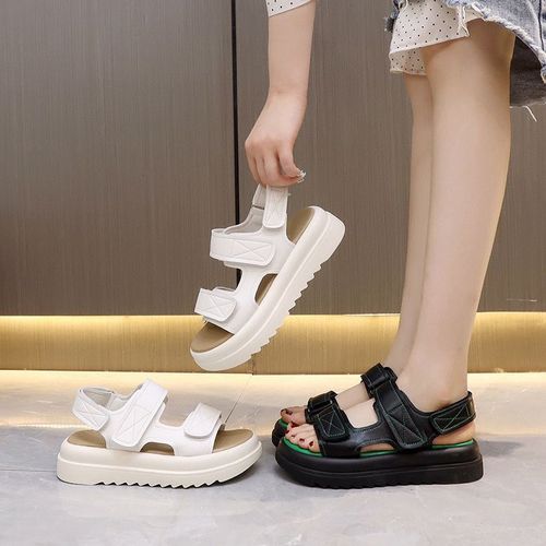 Women's Summer Sports Slides, Versatile, Thick Clog Sole, Student-Style Soft Sole Beach Shoes