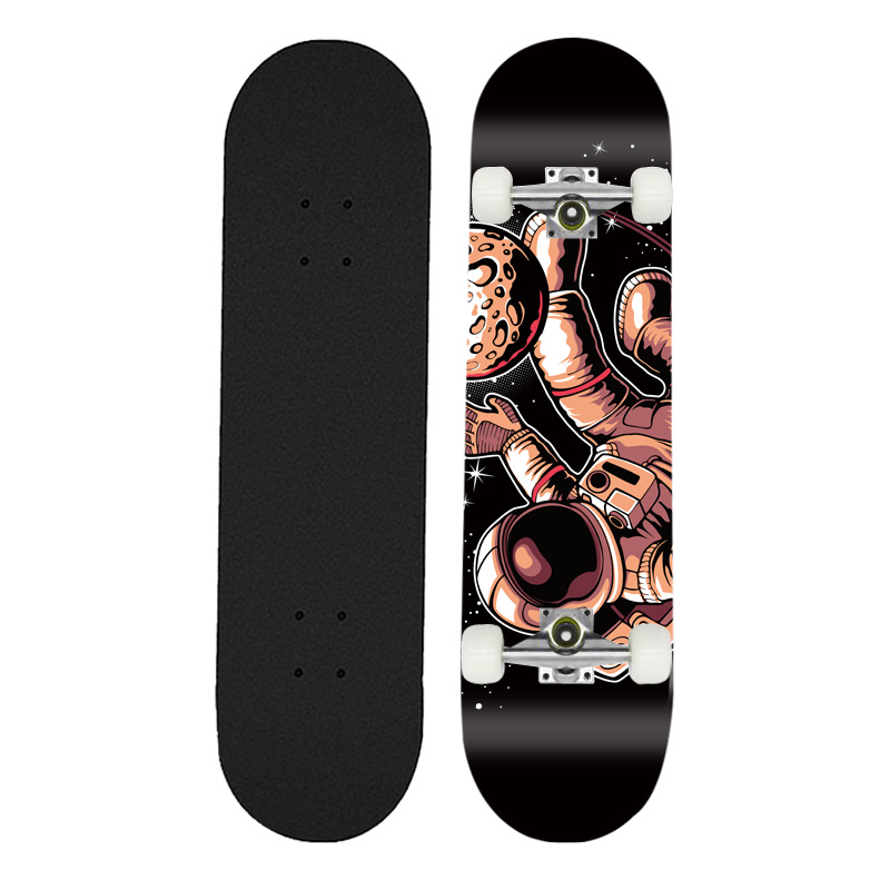 New picture generation beginners double-warped four-wheel skateboard 31 inch brush Maple skateboard teenagers can be customized