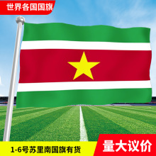 苏里南国旗世界各国亚洲欧洲非洲美洲大洋洲彩旗串旗手摇旗各现货