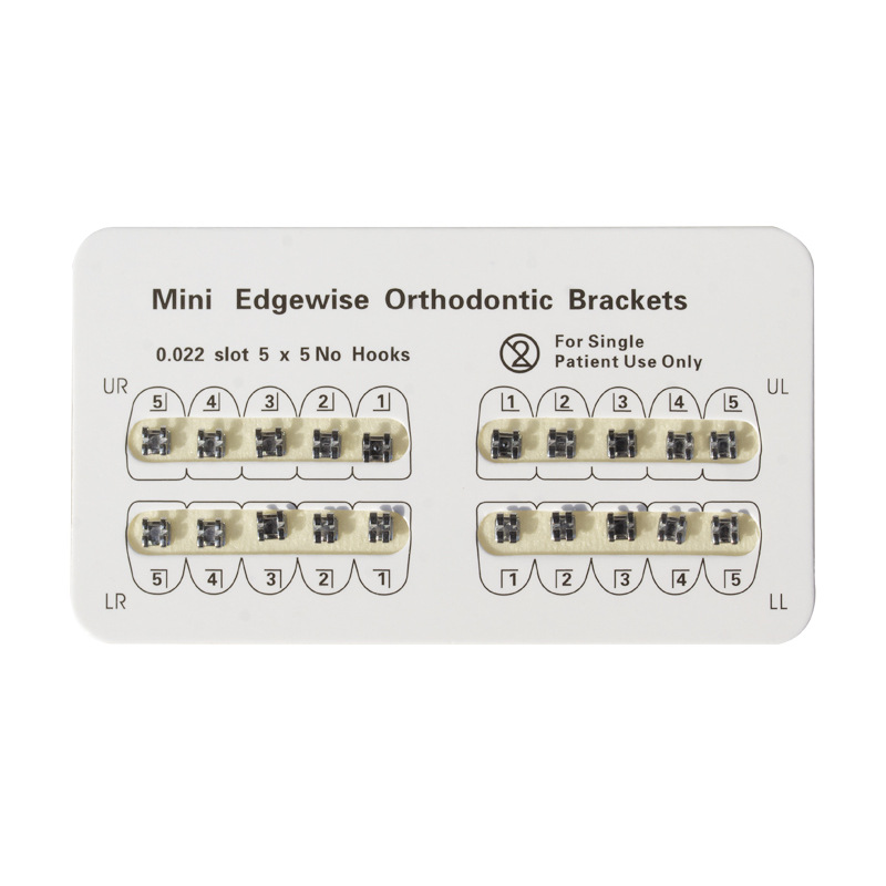Brackets Metálicos de Ortodoncia Transfronterizos, Alambre Cuadrado 345 con Gancho/Sin Gancho, Brackets de Corrección Dental, Brackets Integrados