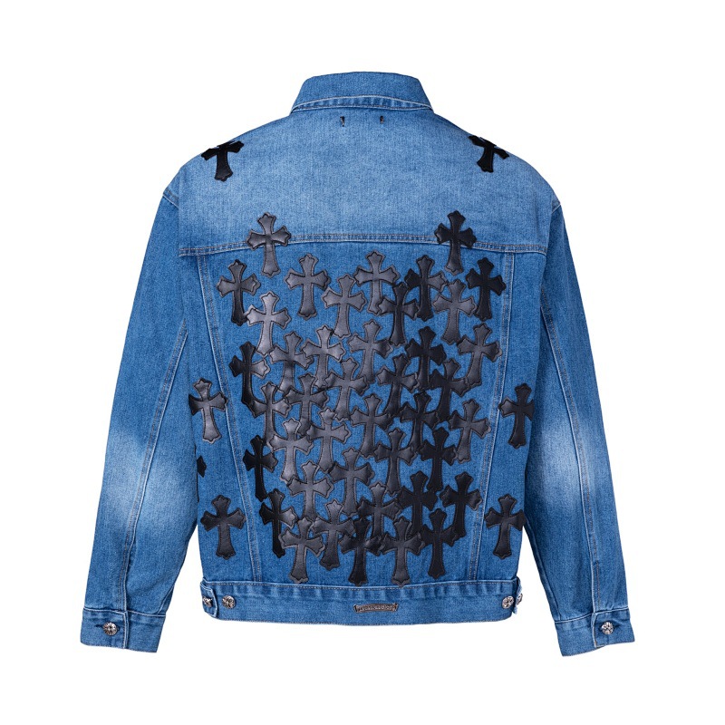 GMABCD Unisex Cross-Detail Denim Jacket – Relaxed Graphic Streetwear Outerwear - detail 6