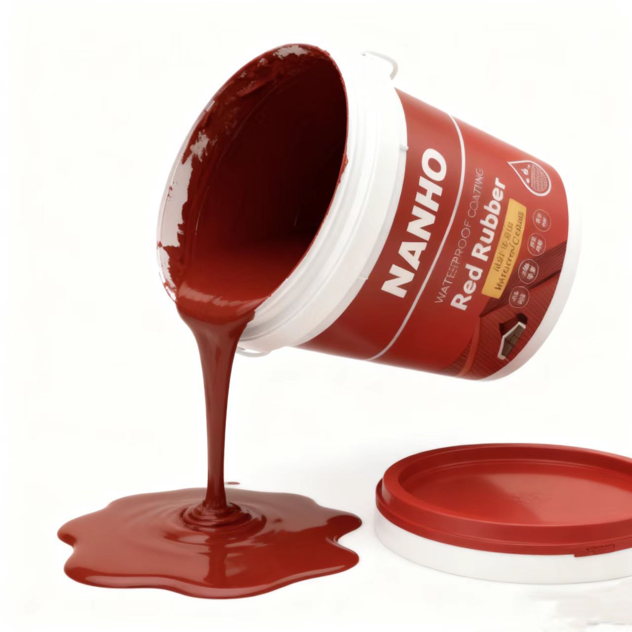 屋面防水涂料天面外墙裂缝楼顶补漏耐腐外露灰橡胶弹性防