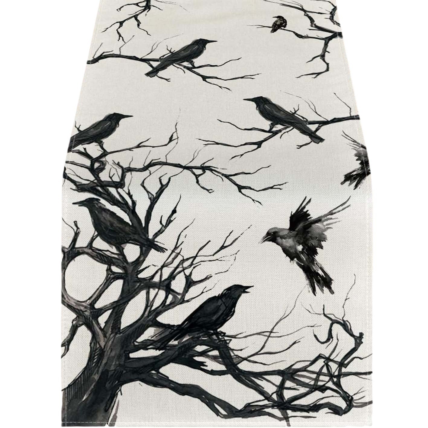 Transfronterizo 2024 Amazon nuevo Halloween calabaza festivales lino tabla bandera tabla de mesa comedor tabla de té tabla de bandera