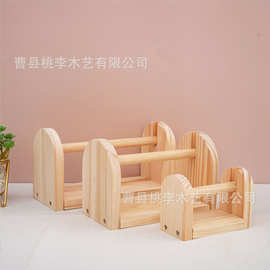 实木线轴架子可转动旋转针织线团手作编织工具大中小号轴架木底座