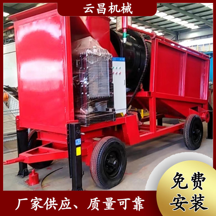 小型砂金提取淘金车设备 河道砂金选矿采金机 移动滚筒筛选矿机