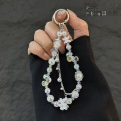 女款精致海蒂珠水滴手机链挂绳水晶ins风时尚包包配件挂饰高级感