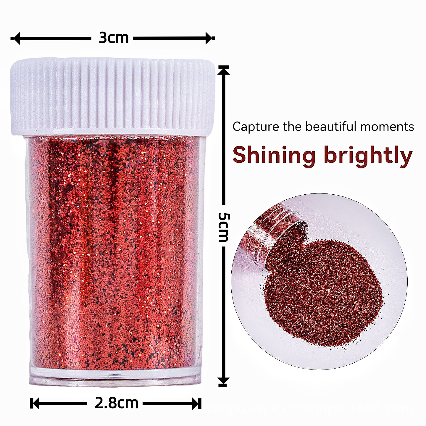 18 agujeros almohadilla interna 10g en polvo de cebolla dorada DIY manicura maquillaje slime polvo flash goteo caucho botella de oro y plata