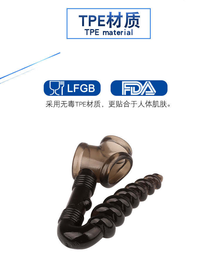 Spiral Anal Plug Prostate Massager for Men, Manual TPE Expander Toy — detail image 4